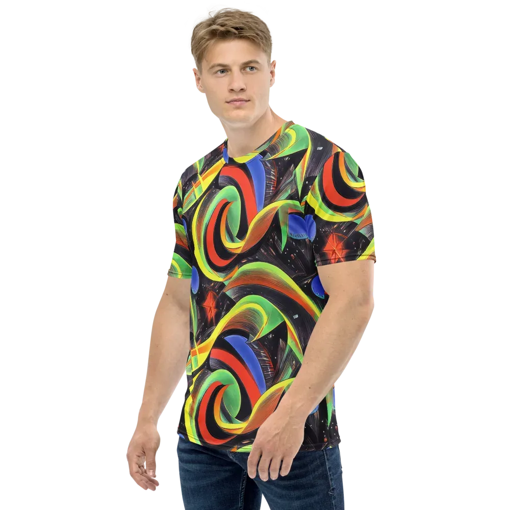 Tenggren Whirl on Men's Crew Neck T-Shirt — Left
