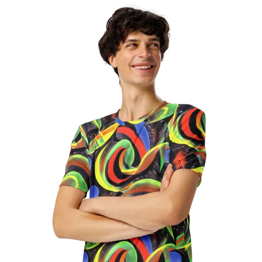 Tenggren Whirl on a Men's Crew Neck T-Shirt