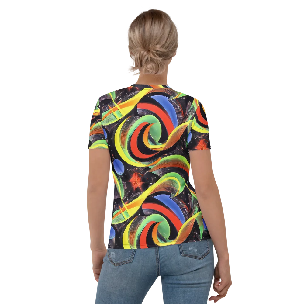 Tenggren Whirl on Women's Crew Neck T-Shirt — Back