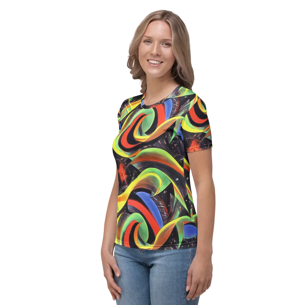 Tenggren Whirl on Women's Crew Neck T-Shirt — Left