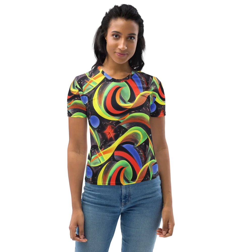 Tenggren Whirl on Women's Crew Neck T-Shirt — Front