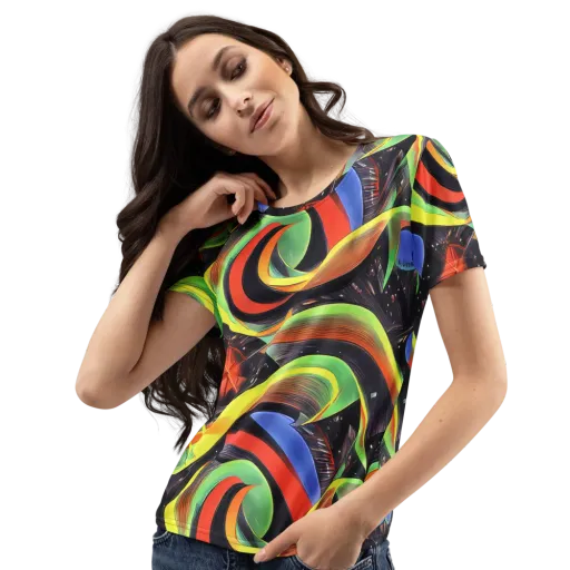 Tenggren Whirl on a Women's Crew Neck T-Shirt