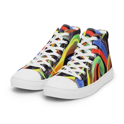 Tenggren Whirl on a Women's High Top Canvas Shoes