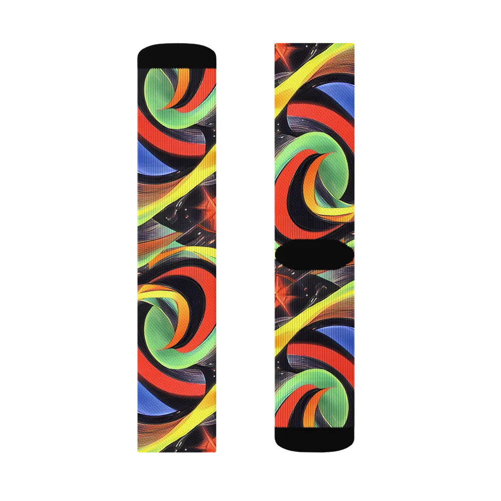 Tenggren Whirl on Socks — Right Sock