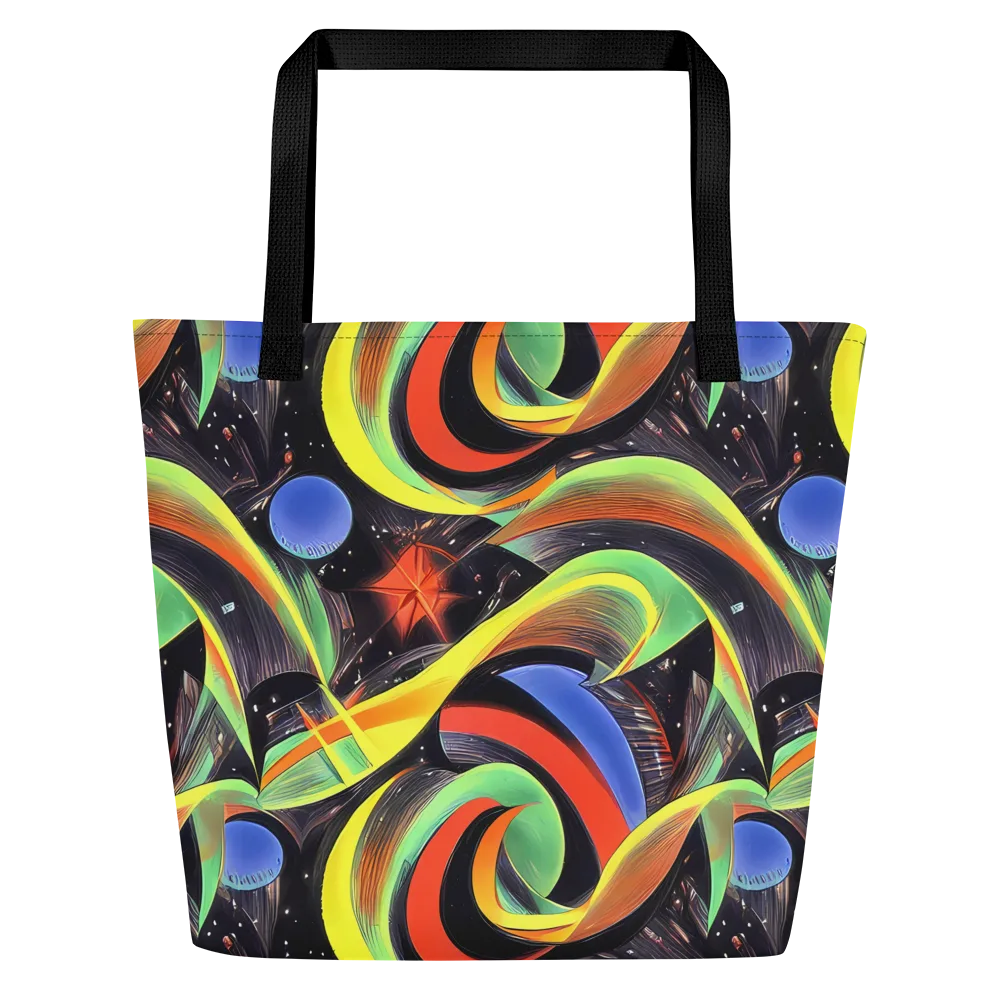 Tenggren Whirl on Large Tote Bag W/ Pocket — Front
