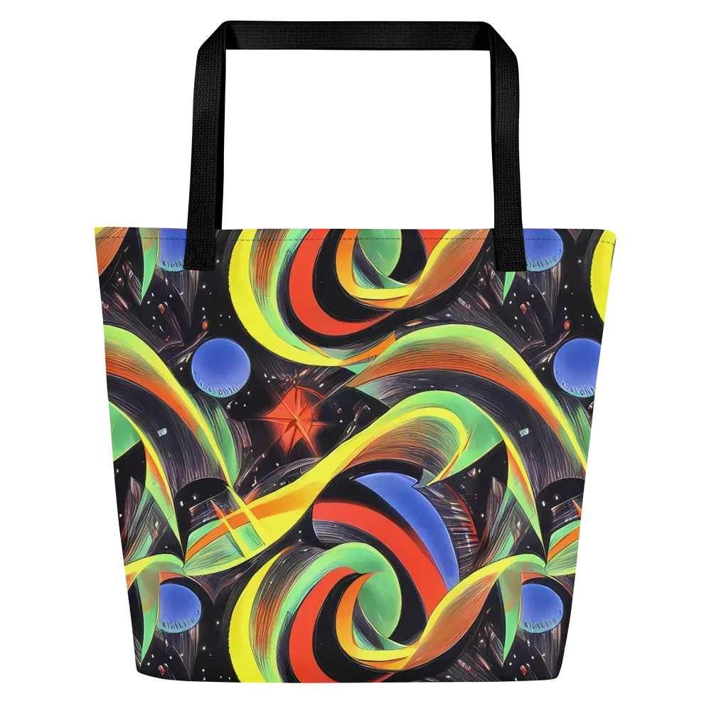 Tenggren Whirl on Large Tote Bag W/ Pocket — Front