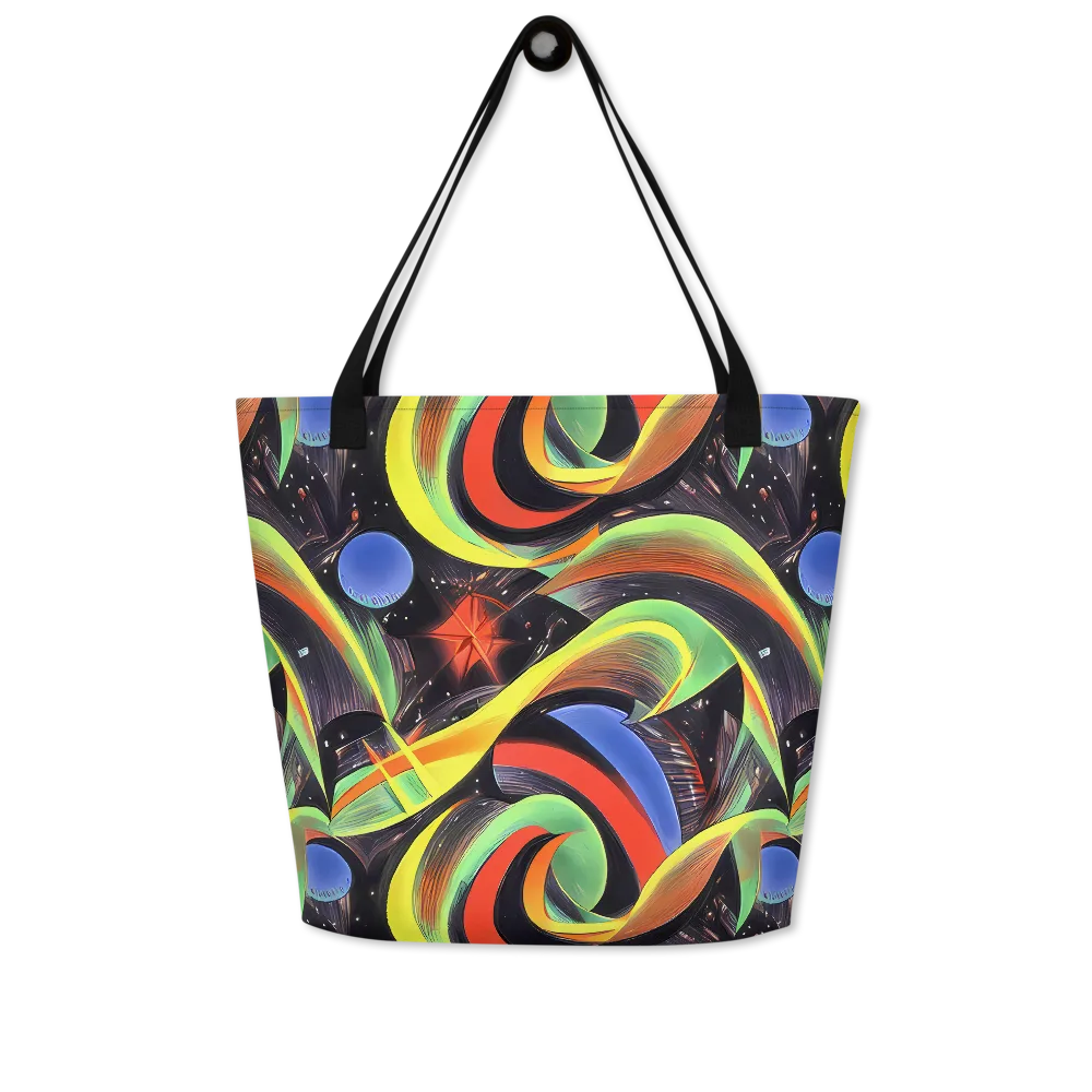 Tenggren Whirl on Large Tote Bag W/ Pocket — Front