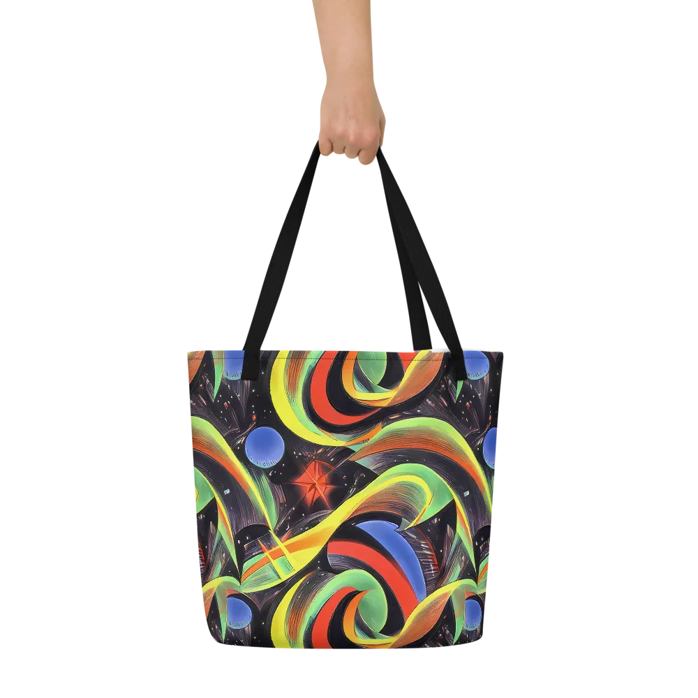 Tenggren Whirl on Large Tote Bag W/ Pocket — Front
