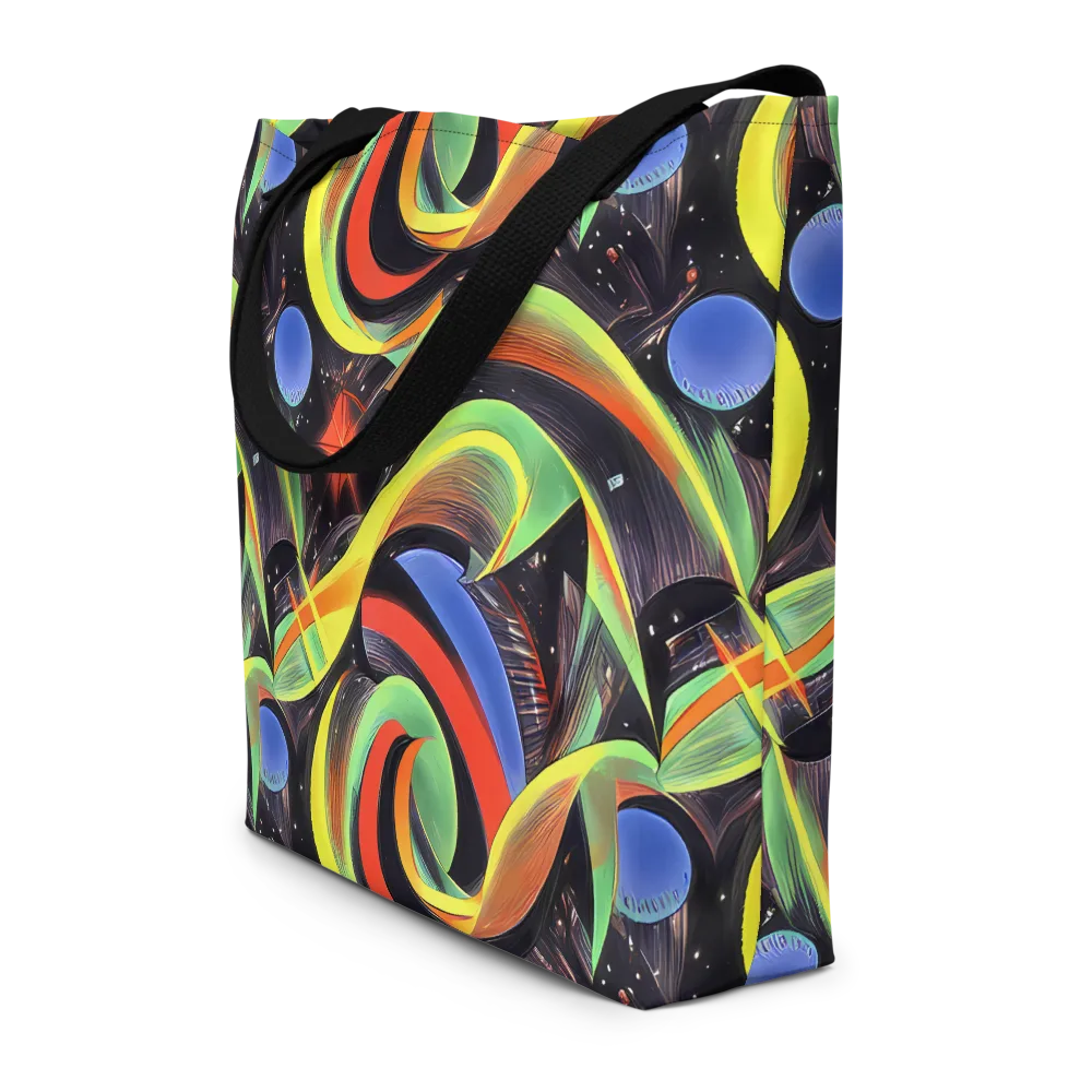 Tenggren Whirl on Large Tote Bag W/ Pocket — Front