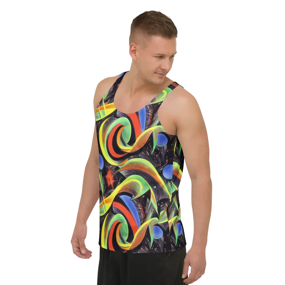 Tenggren Whirl on Men's Tank Top — Left Front
