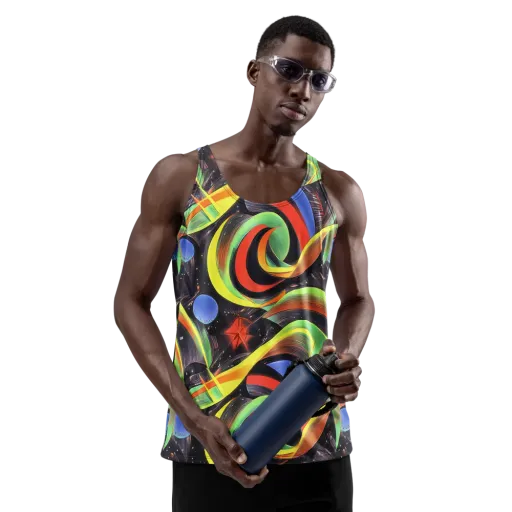 Tenggren Whirl on a Men's Tank Top