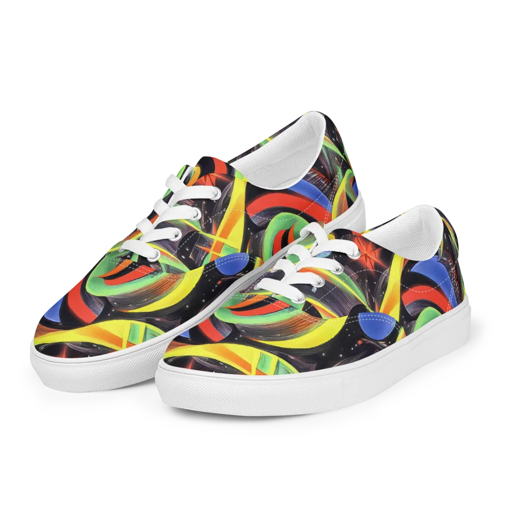 Tenggren Whirl on Men's Lace-Up Canvas Shoes — Left Front