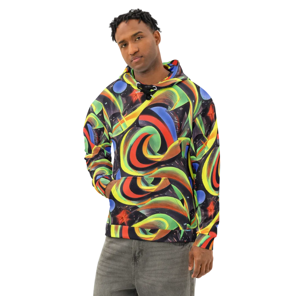Tenggren Whirl on Cotton Hoodie — Left Front
