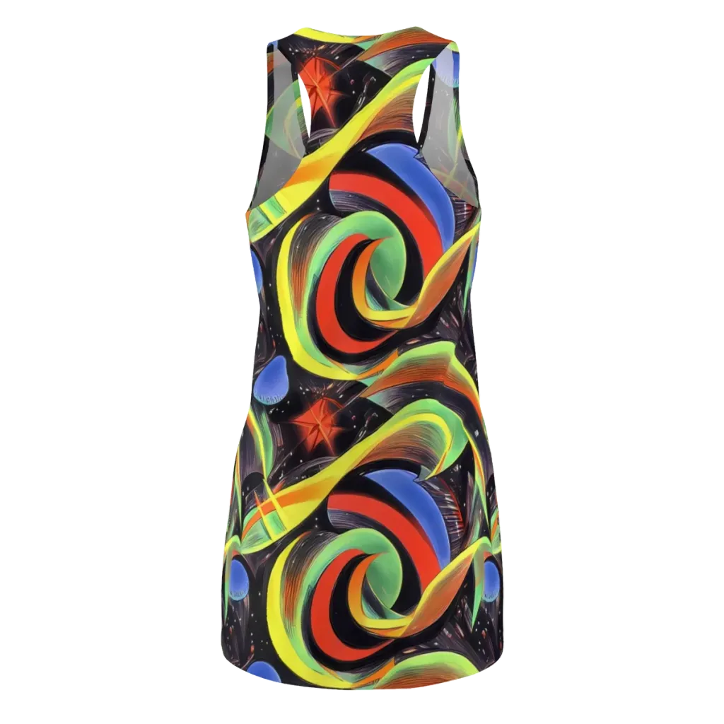 Tenggren Whirl on Racerback Dress — Back