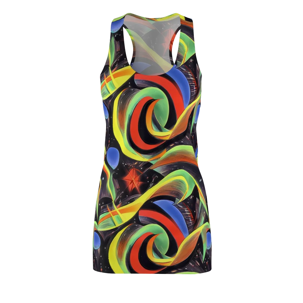 Tenggren Whirl on Racerback Dress — Front