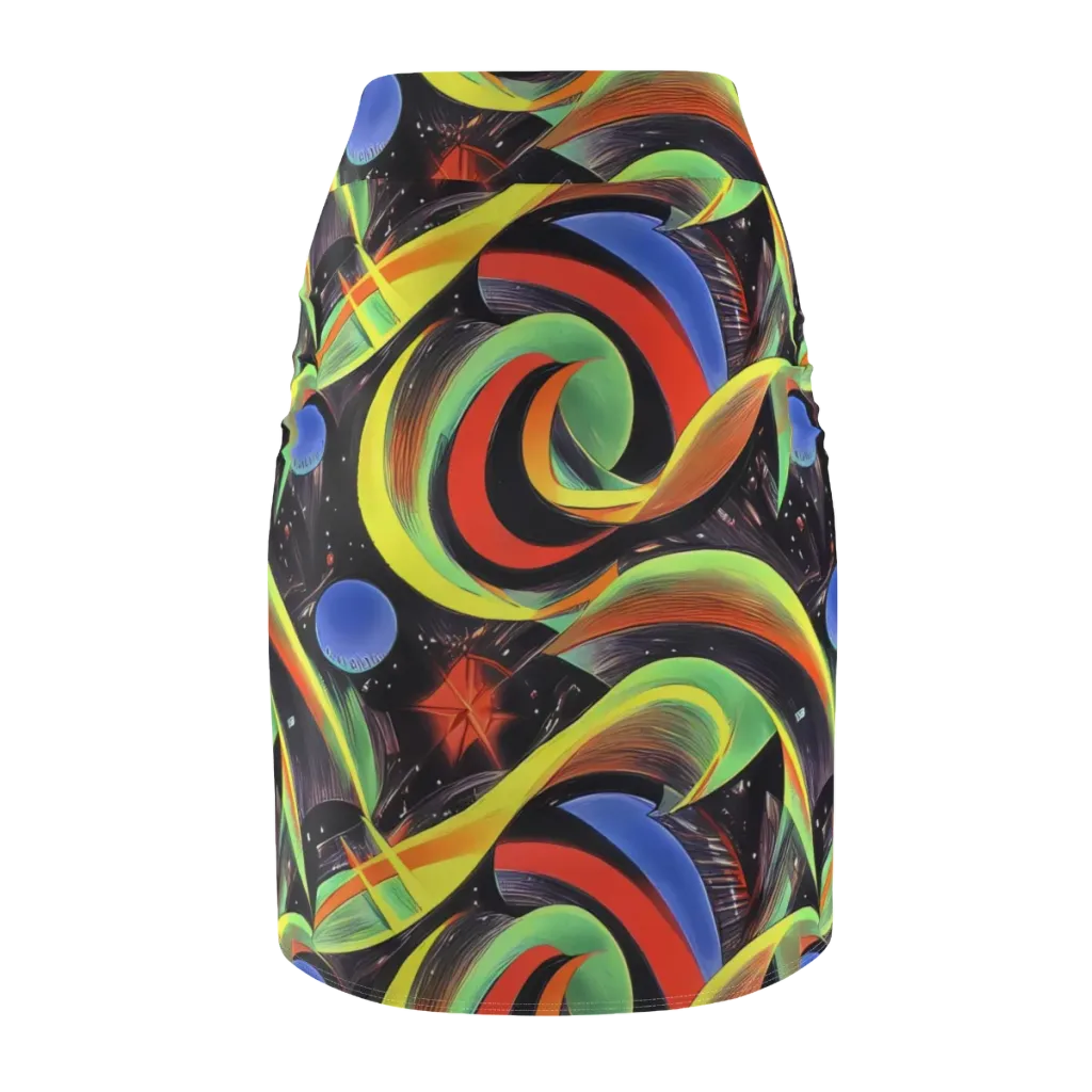 Tenggren Whirl on Pencil Skirt — Back