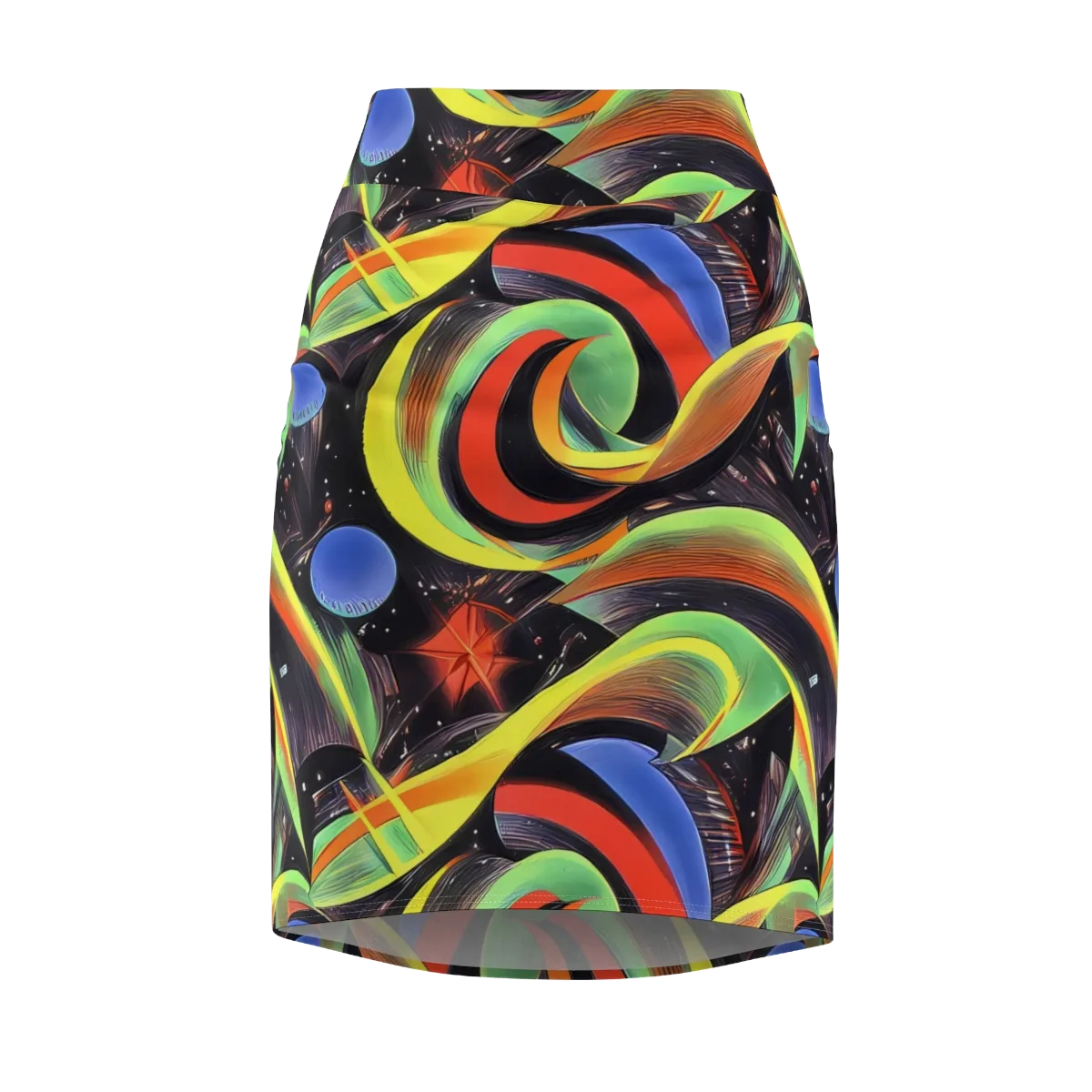 Tenggren Whirl on Pencil Skirt — Front