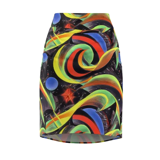 Tenggren Whirl on a Pencil Skirt