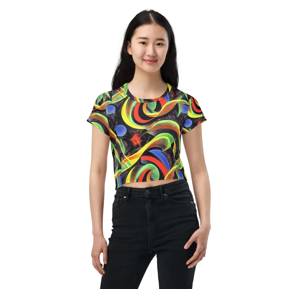 Tenggren Whirl on Crop Tee — Front