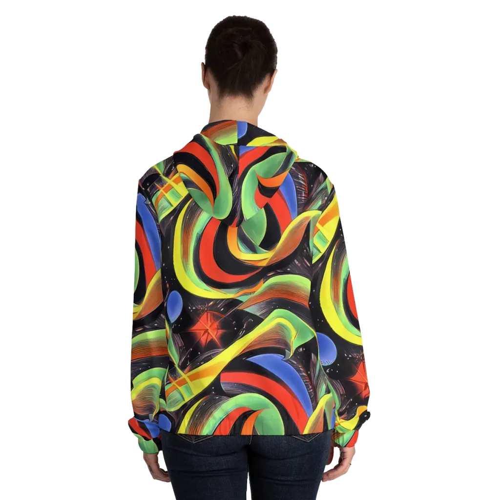 Tenggren Whirl on Women's Full-Zip Hoodie — Back On Person