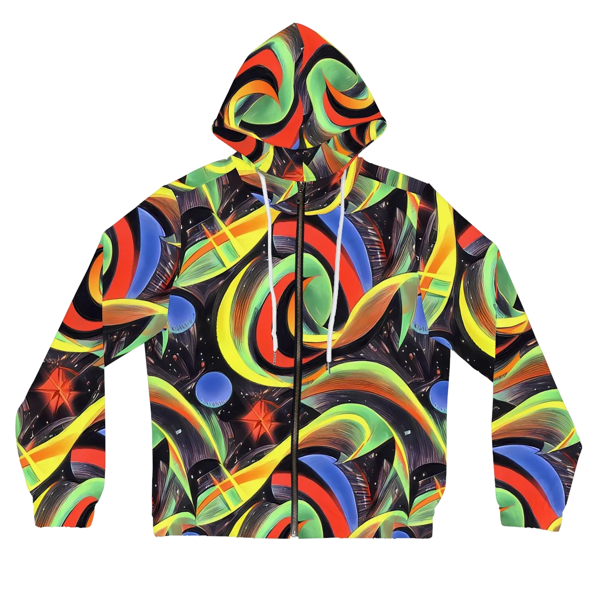 Tenggren Whirl on Women's Full-Zip Hoodie — Front