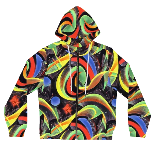 Tenggren Whirl on a Women's Full-Zip Hoodie