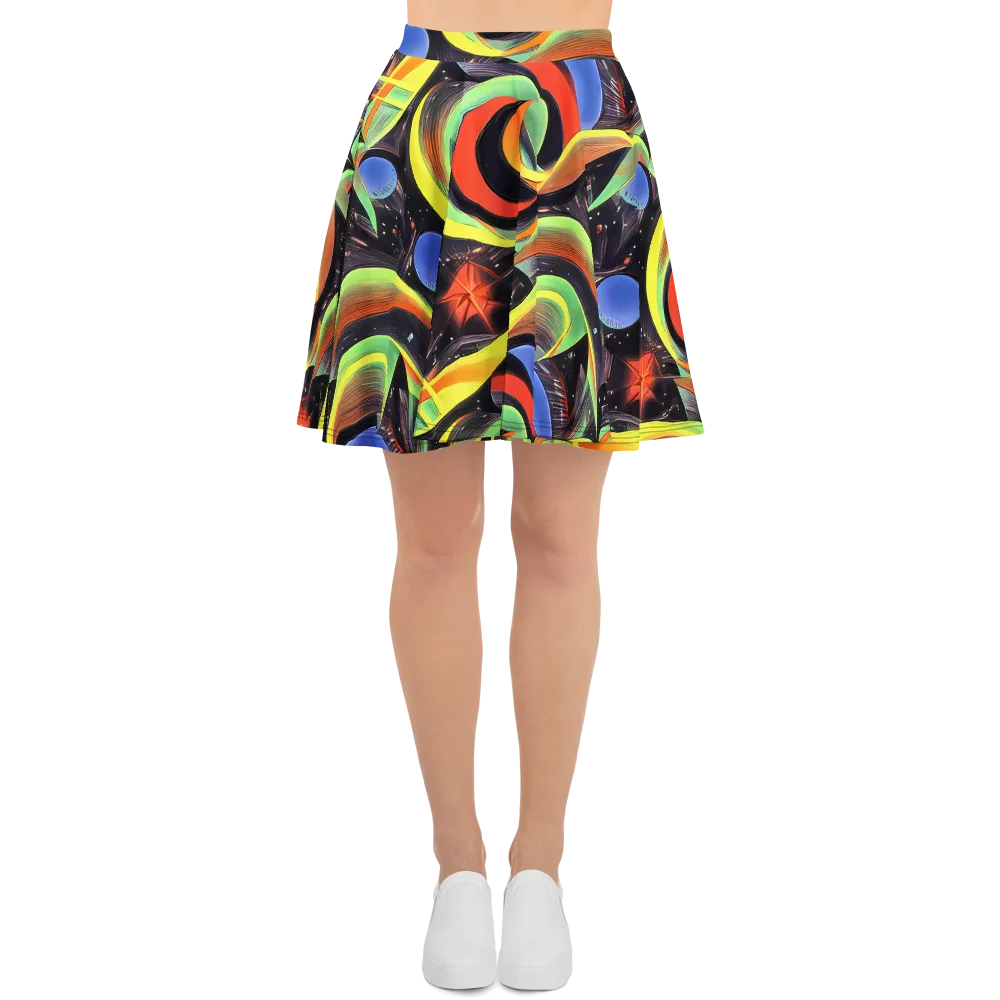 Tenggren Whirl on Skater Skirt — Front