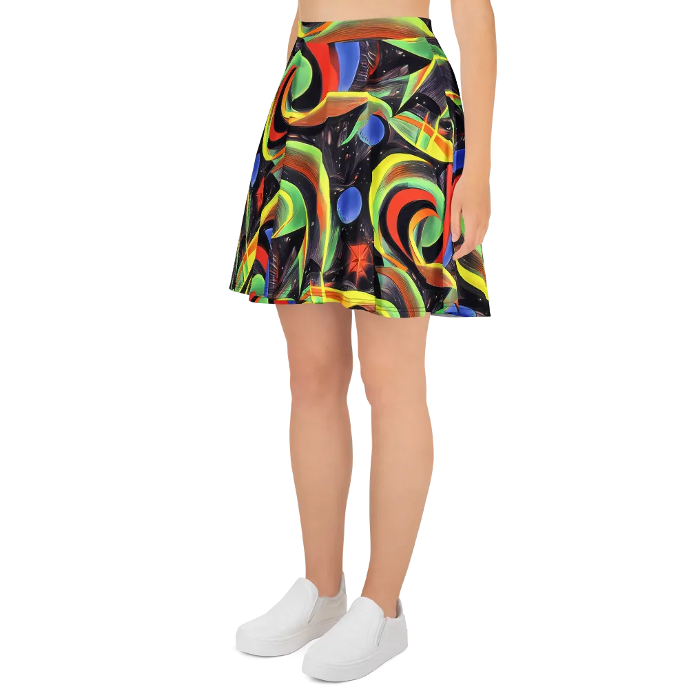 Tenggren Whirl on Skater Skirt — Left