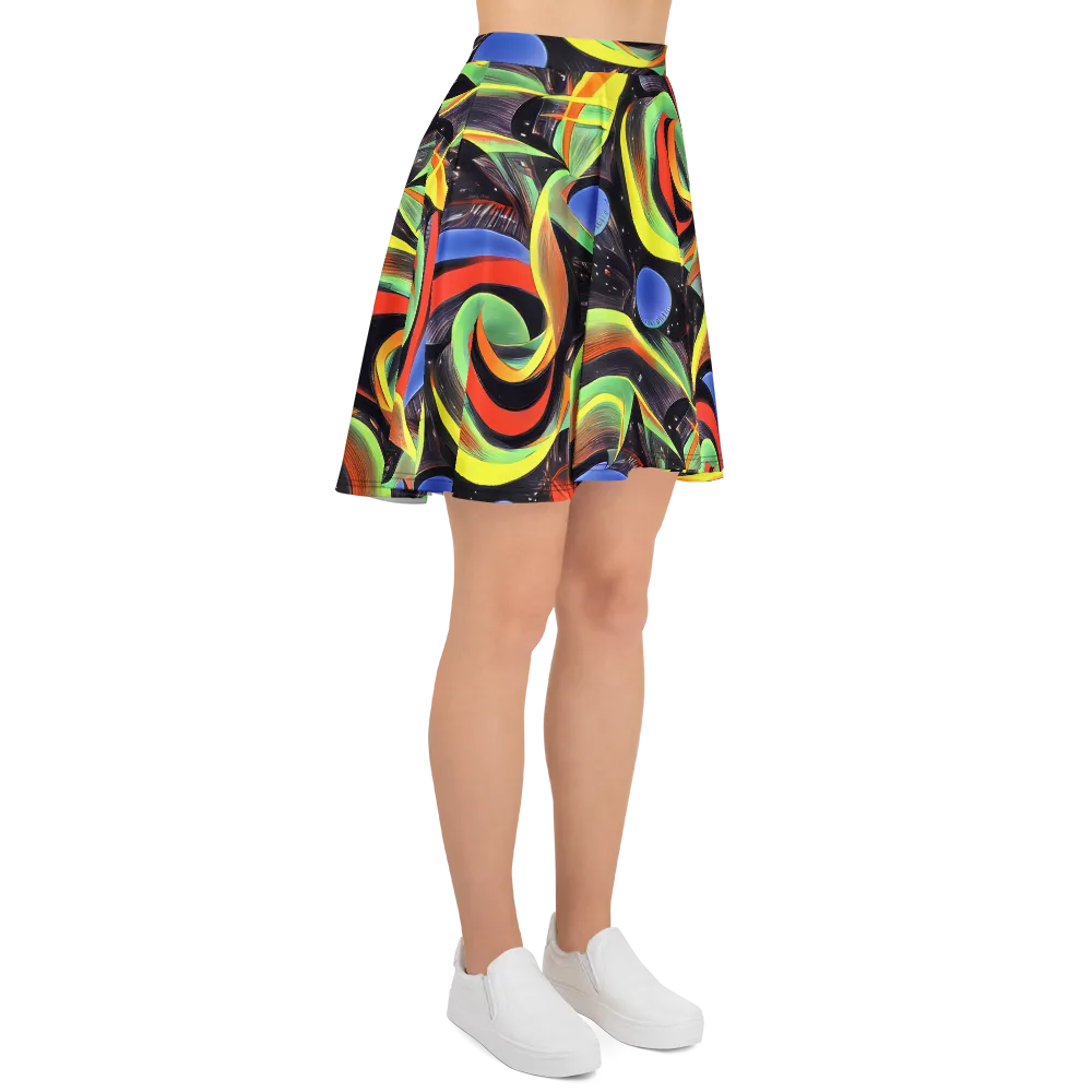 Tenggren Whirl on Skater Skirt — Right