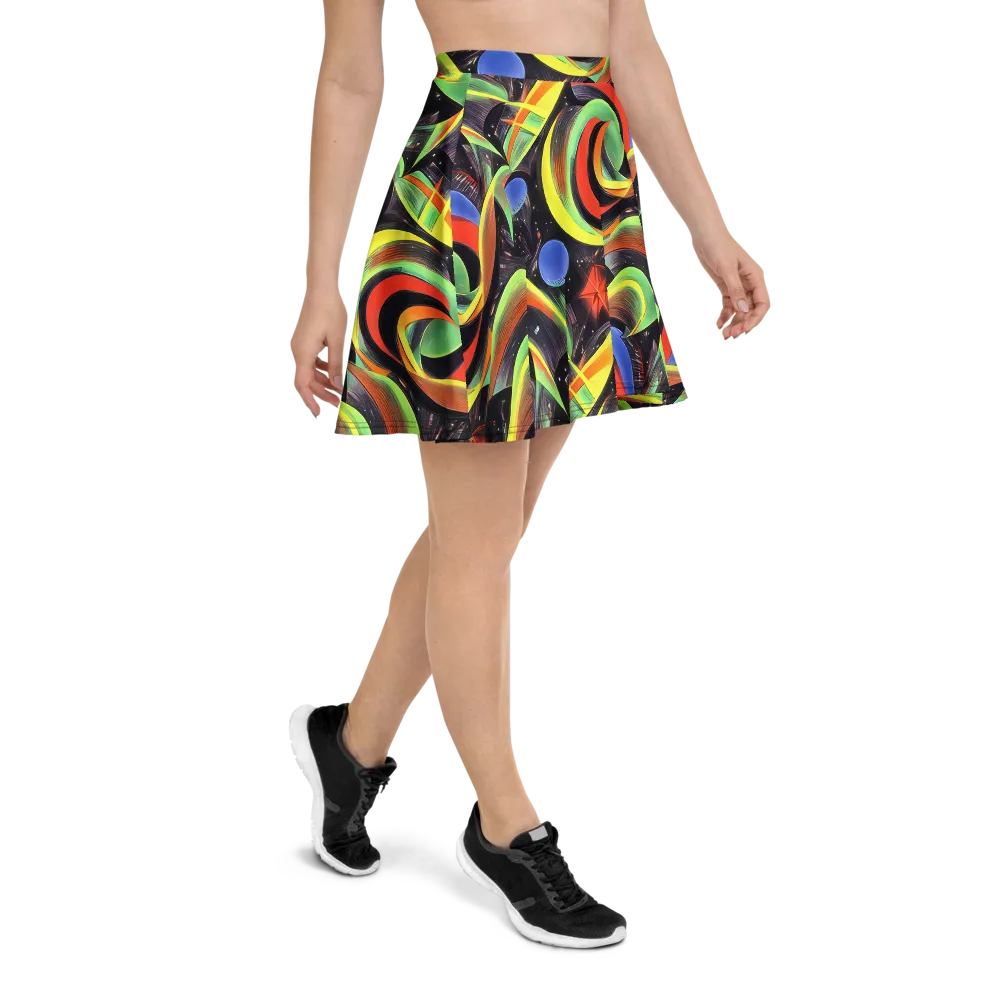 Tenggren Whirl on Skater Skirt — Right
