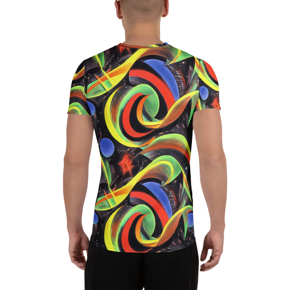 Tenggren Whirl on Men's Athletic T-Shirt — Back