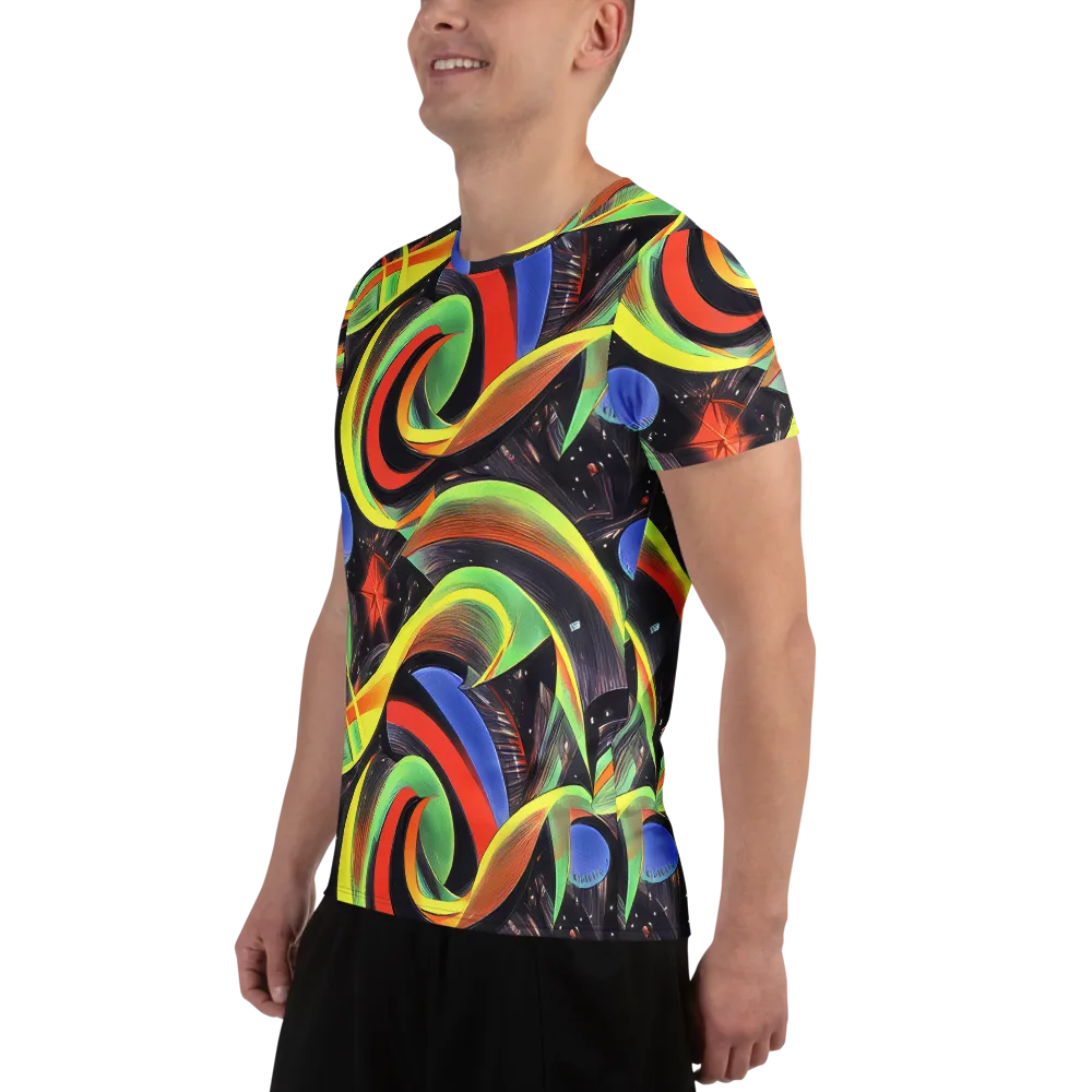 Tenggren Whirl on Men's Athletic T-Shirt — Left
