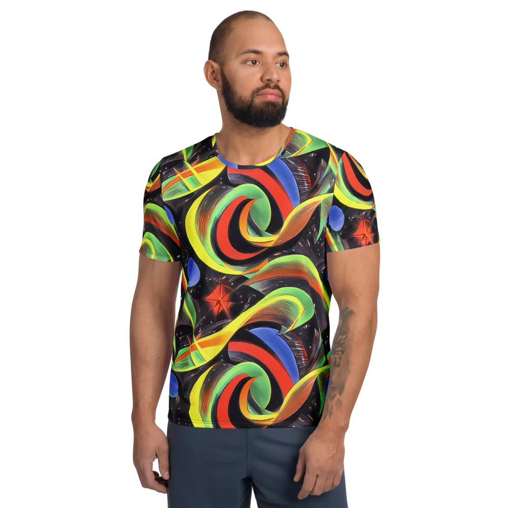 Tenggren Whirl on Men's Athletic T-Shirt — Front