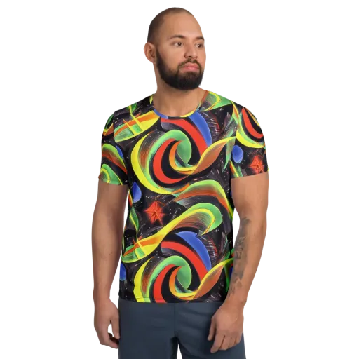 Tenggren Whirl on a Men's Athletic T-Shirt