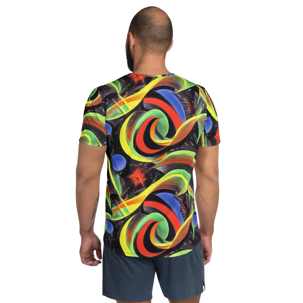 Tenggren Whirl on Men's Athletic T-Shirt — Back