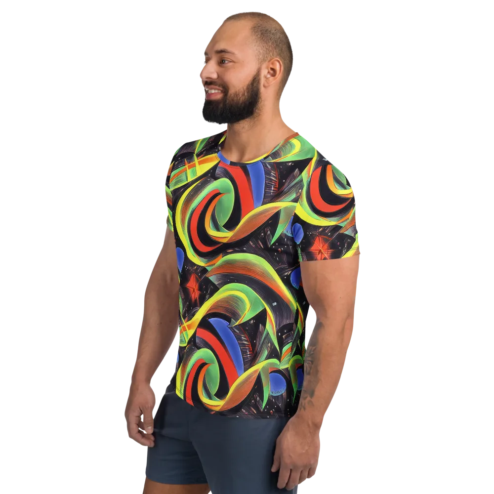Tenggren Whirl on Men's Athletic T-Shirt — Left