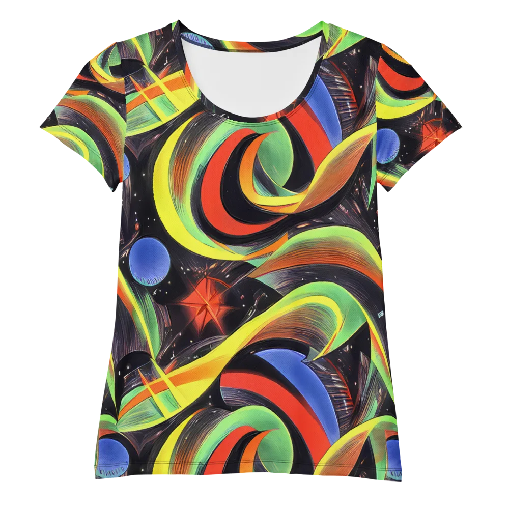 Tenggren Whirl on Women's Athletic T-Shirt — Front