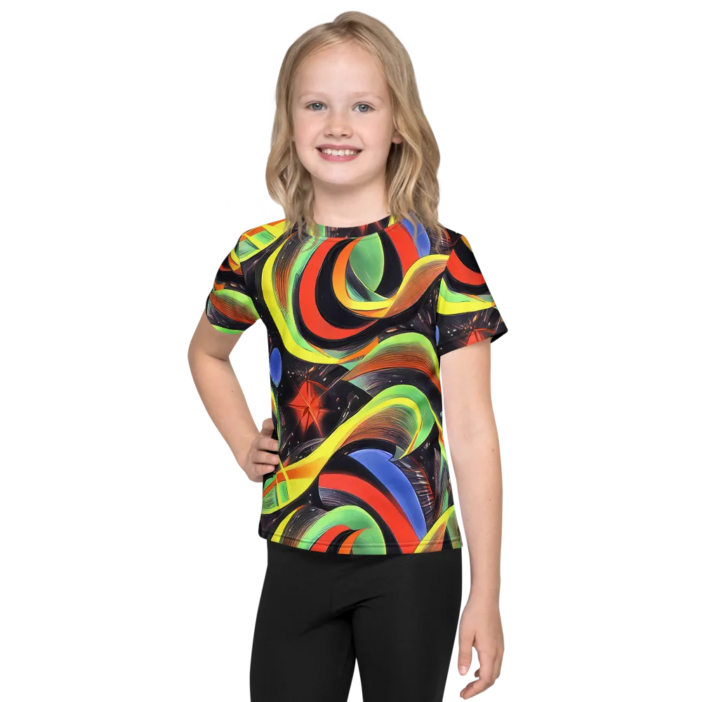 Tenggren Whirl on Kids Crew Neck T-Shirt — Front