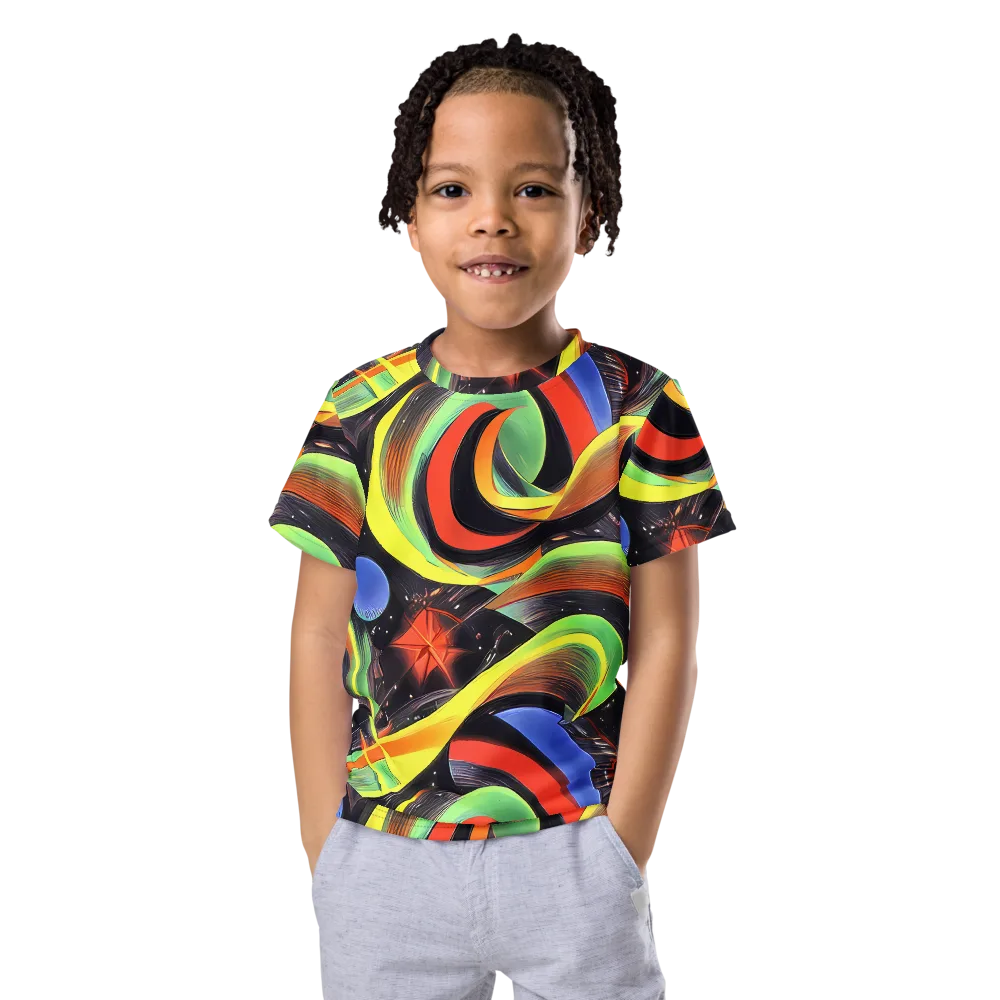 Tenggren Whirl on Kids Crew Neck T-Shirt — Front