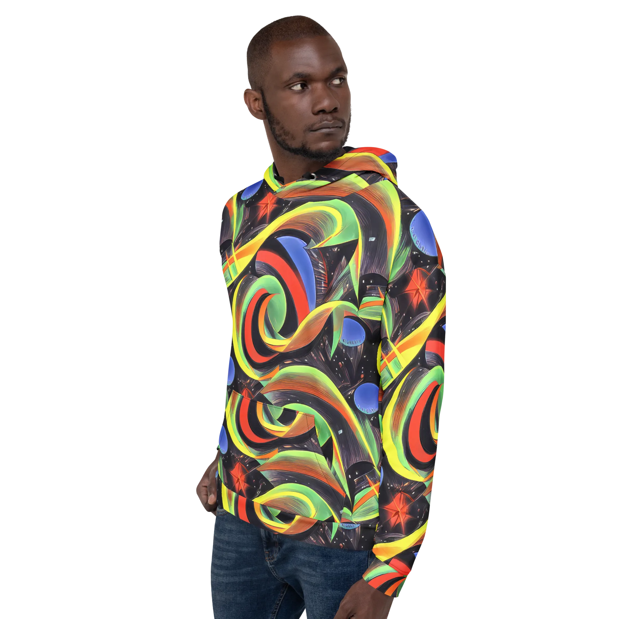 Tenggren Whirl on Hoodie — Left