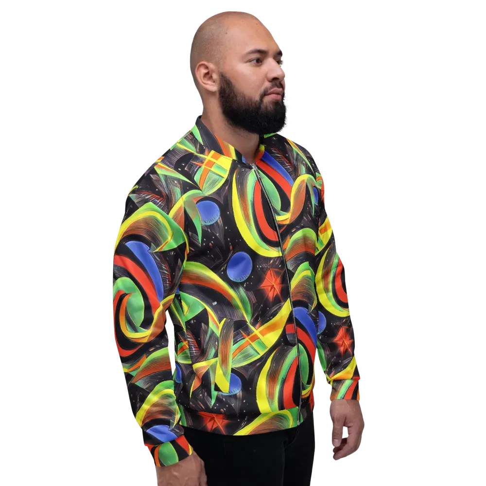 Tenggren Whirl on Bomber Jacket — Right