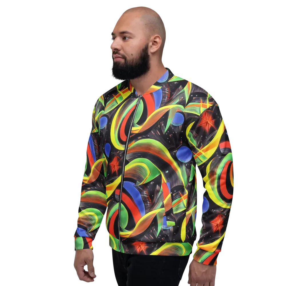 Tenggren Whirl on Bomber Jacket — Left