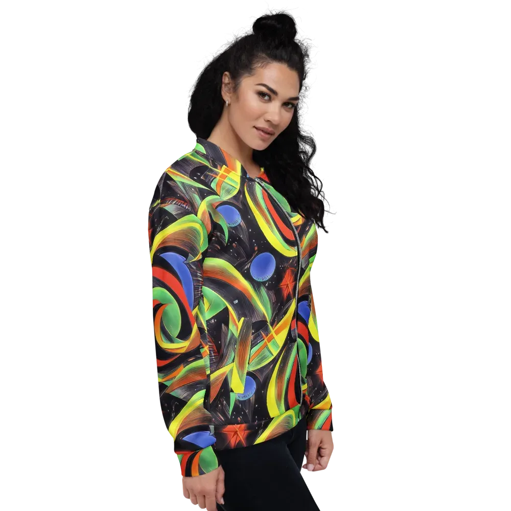 Tenggren Whirl on Bomber Jacket — Right