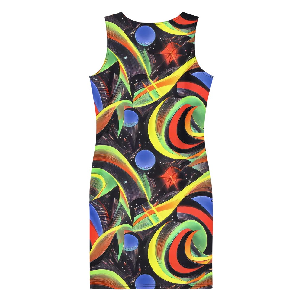 Tenggren Whirl on Bodycon Dress — Back
