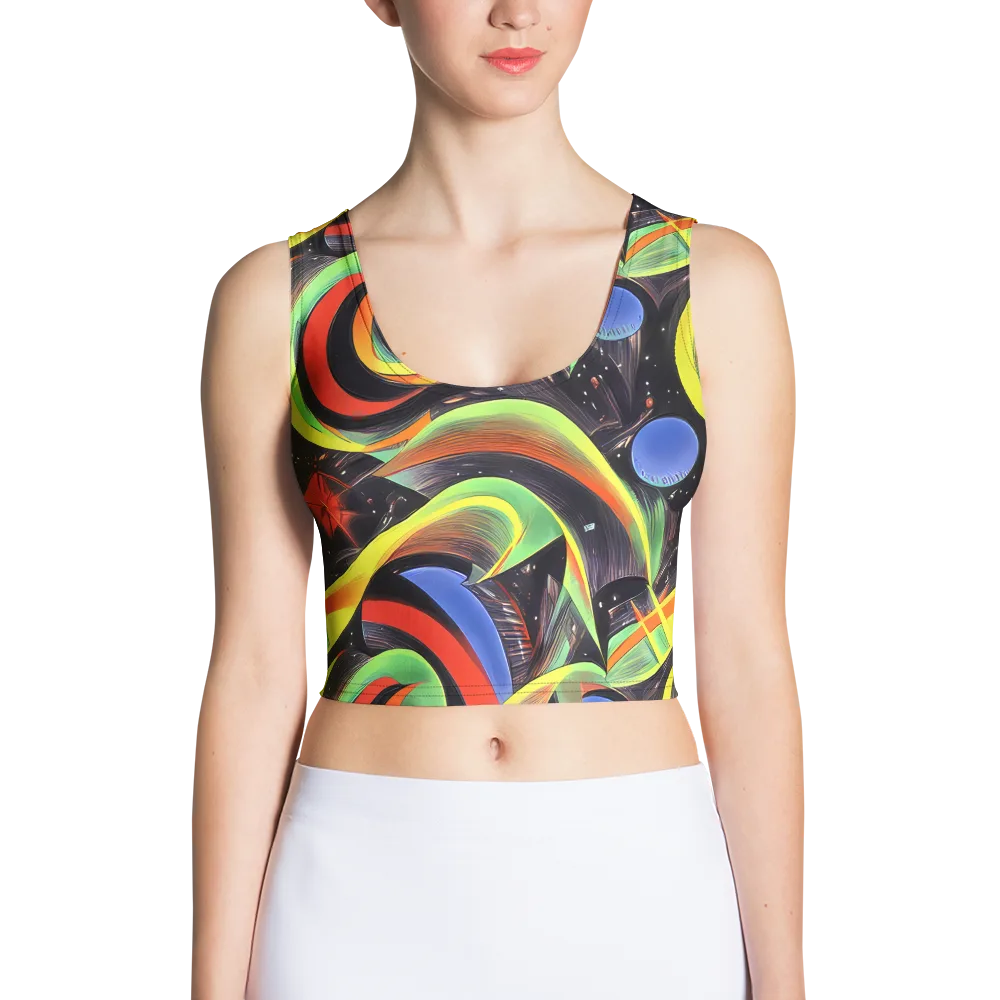 Tenggren Whirl on Crop Top — Front