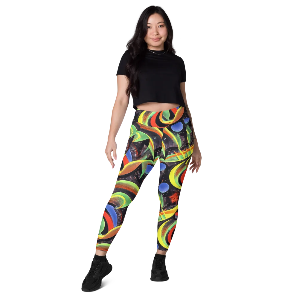 Tenggren Whirl on Leggings with Pockets — Front