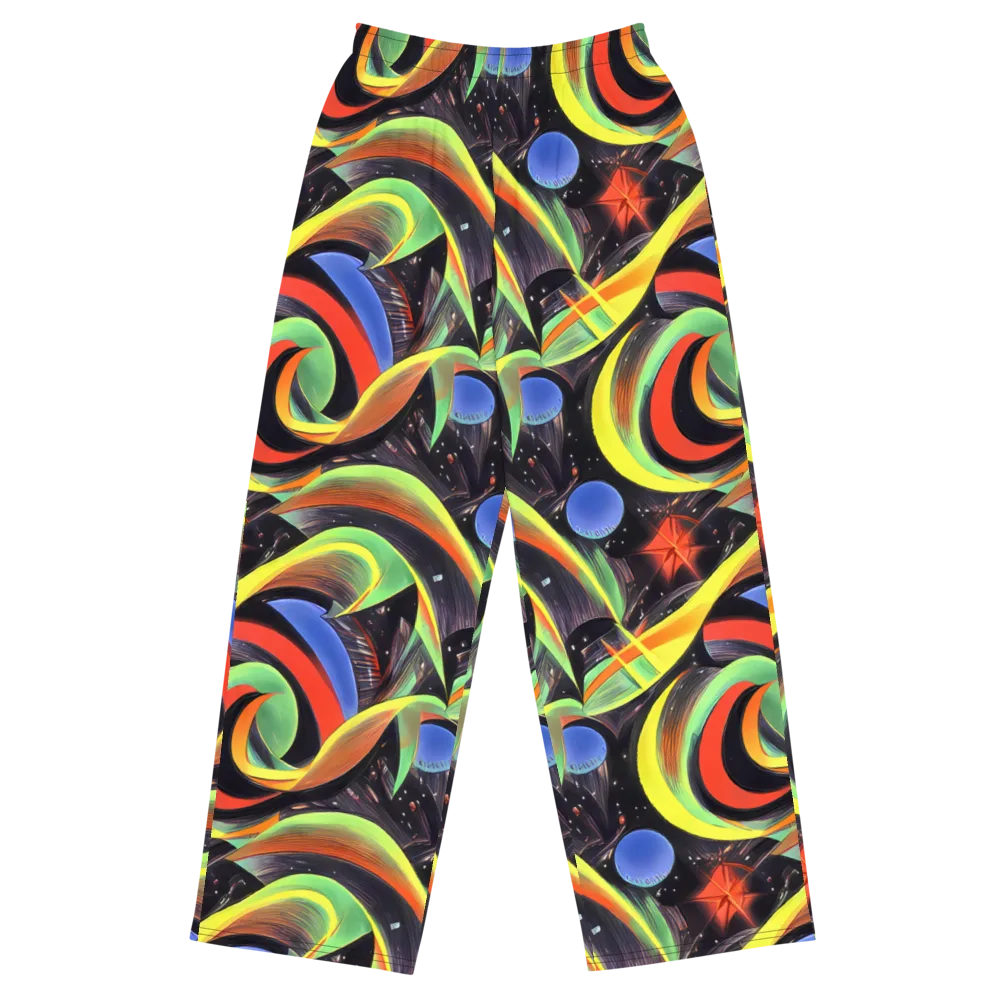 Tenggren Whirl on Wide-Leg Pants — Front