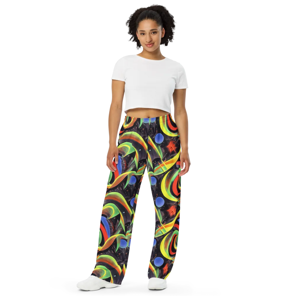 Tenggren Whirl on Wide-Leg Pants — Front