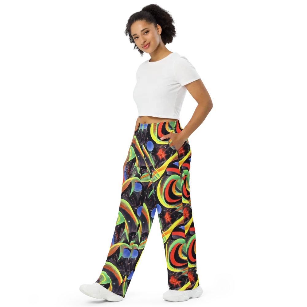 Tenggren Whirl on Wide-Leg Pants — Left Front