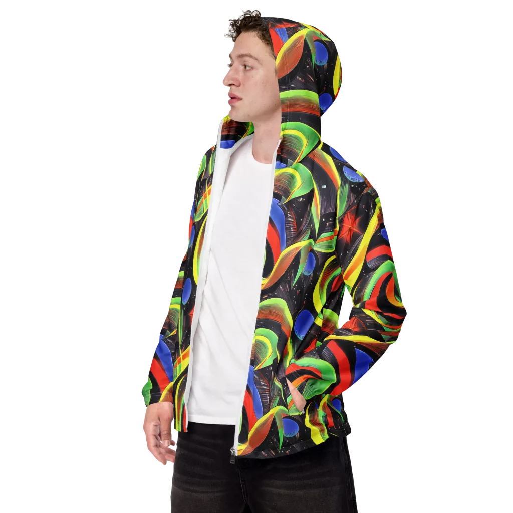 Tenggren Whirl on Men's Windbreaker — Left Front